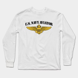 Navy Aviator Long Sleeve T-Shirt